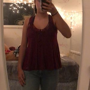 Maroon tank top. Worn once.